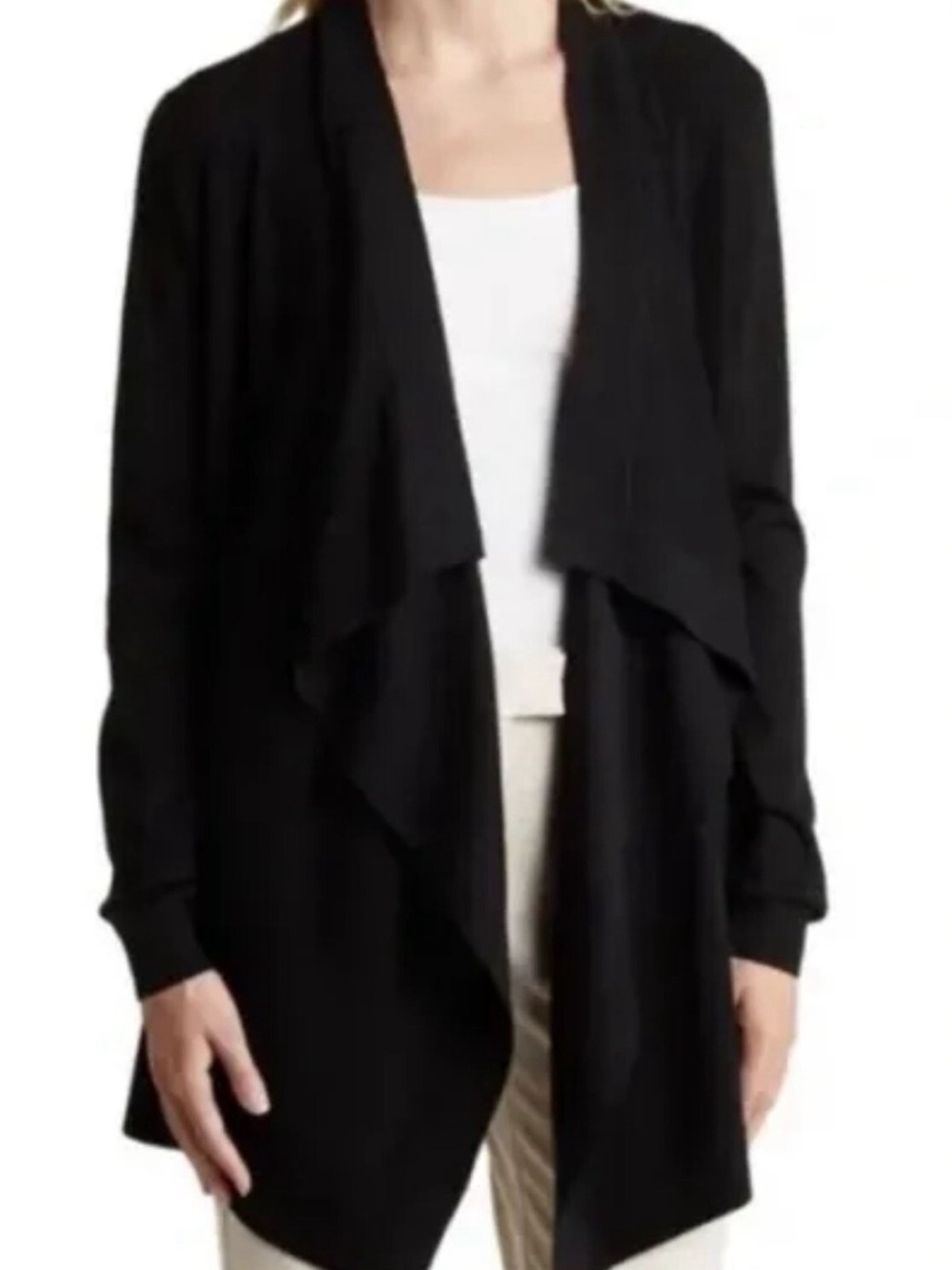 Theory Open-Front Waterfall Cardigan